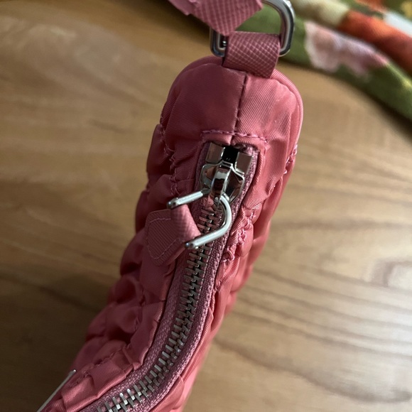 PRADA Hobo Tessuto Gaufre with Saffiano Mini Pink - Picture 12 of 13